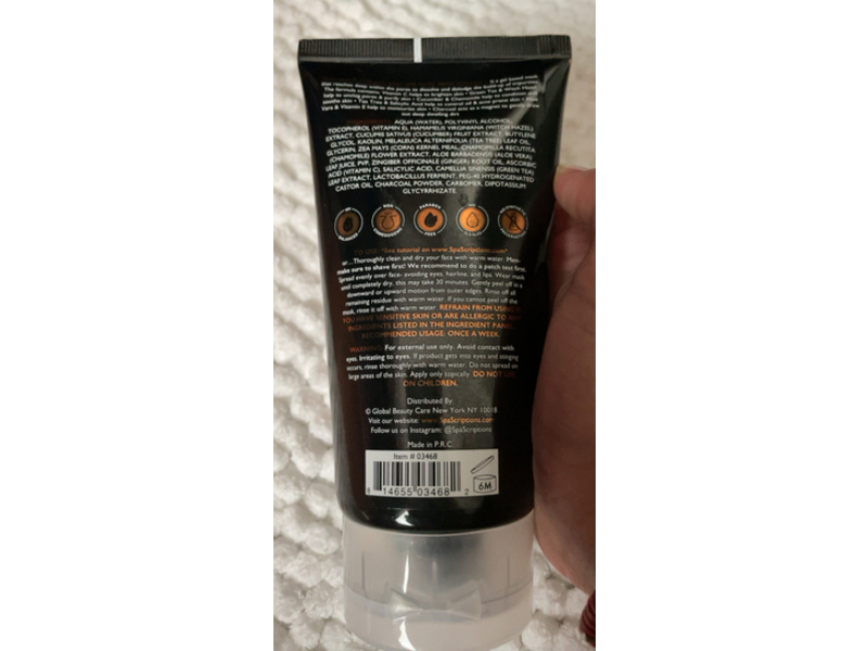 SpaScriptions Black Peel-Off Mask, Vitamin C, 5 oz/150 mL