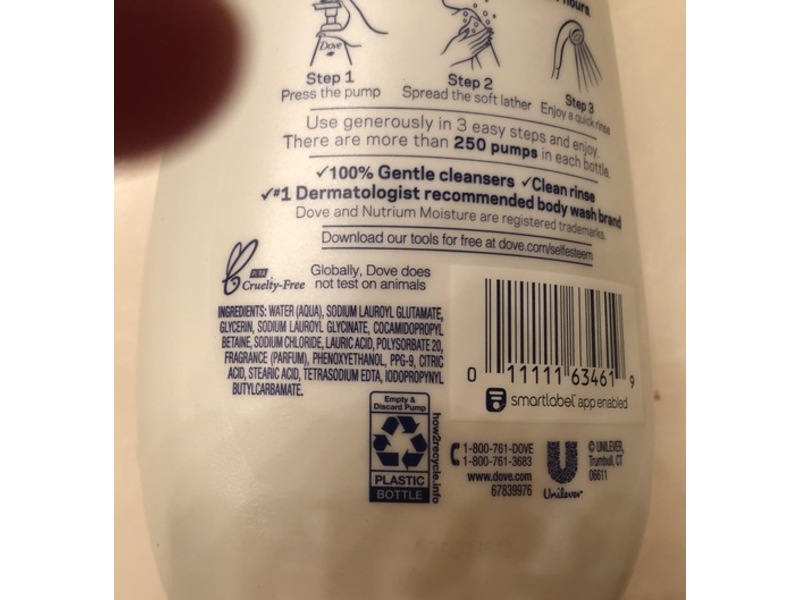 Dove Instant Foaming Deep Moisture Bodywash, 13.5 fl/400 mL