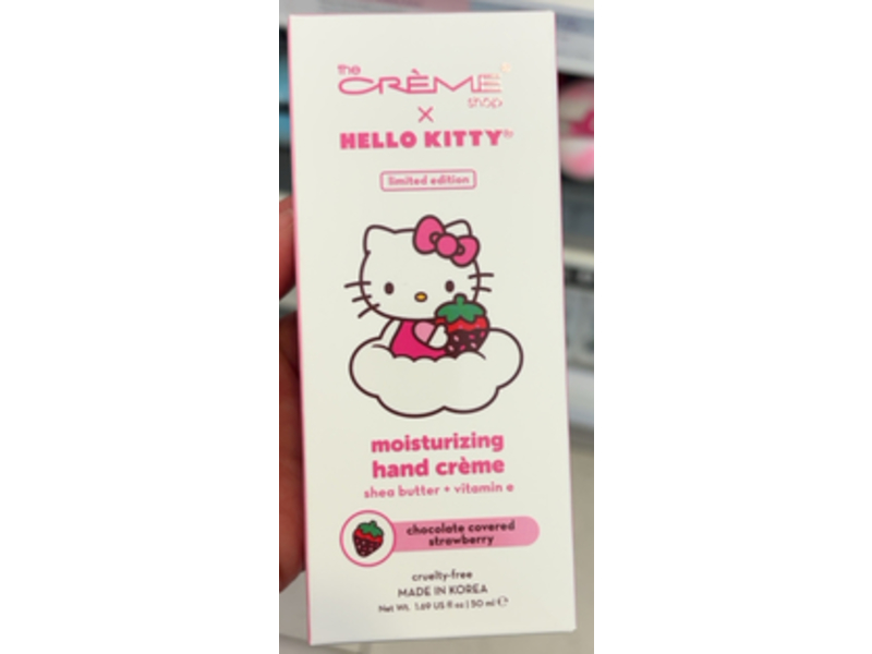 The Creme Shop x Hello Kitty Moisturizing Hand Creme, Chocolate Covered Strawberry, 1.69 fl oz/50 mL