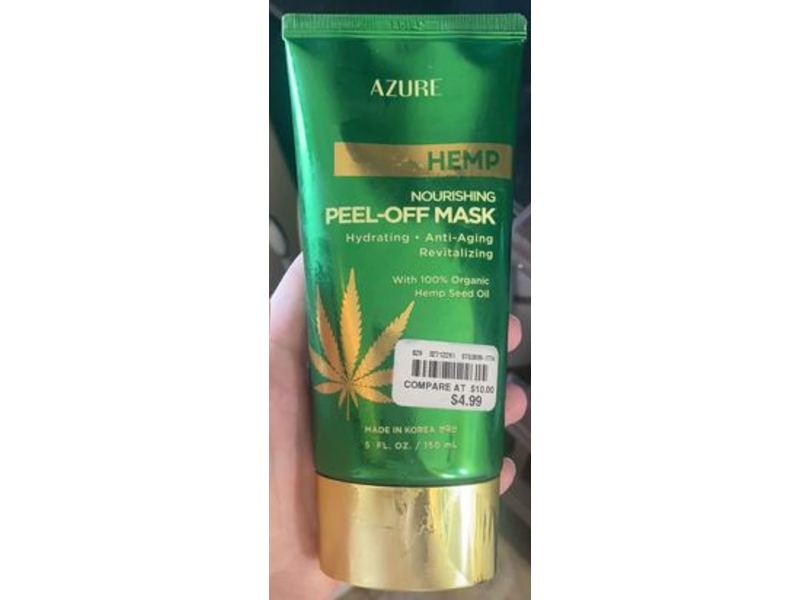 Azure Nourishing Peel Off Mask, Hemp, 5 fl oz/150 mL
