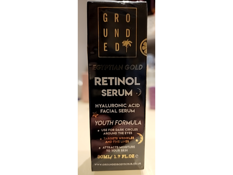 Grounded Hyaluronic Acid Serum, Retinol, 1.7 fl oz/50 mL