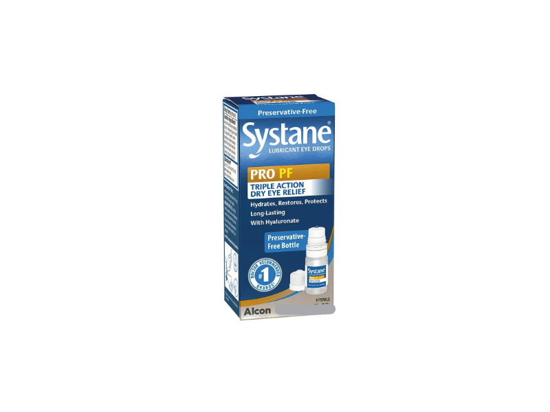 Systane Pro PF Triple Action Dry Eye Relief Lubricant Eye Drops, 0.01 fl oz, 5 Count