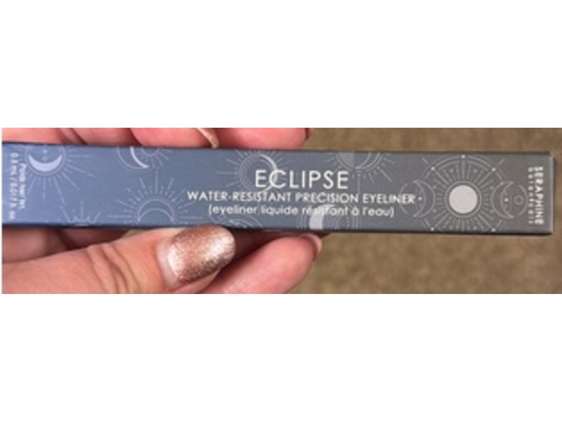Seraphine Botanicals Eclipse Water Resistant Precision Eyeliner, Black, 0.017 fl oz/0.5 mL