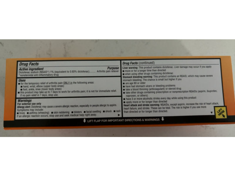 Walgreens Arthritis Pain Relieving Gel, 3.53 oz/100 g