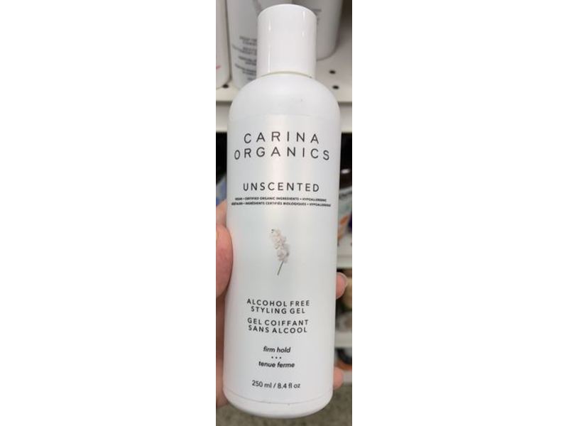 Carina Organics Styling Gel, Unscented, 8.4 fl oz/250 mL