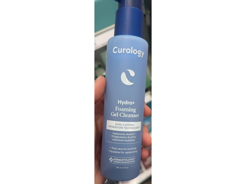 Curology Hydro+ Foaming Gel Facial Cleanser, 5 fl oz/150 mL