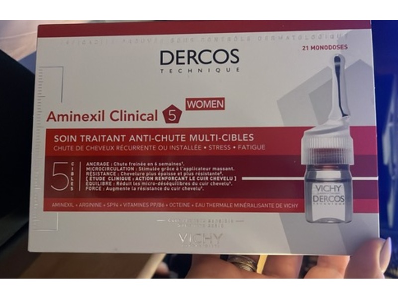 Vichy Dercos Women Aminexil Clinical Multi Target Anti Hair Loss Care, 21 Count