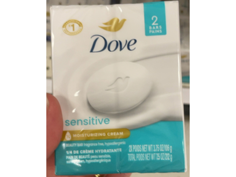 Dove Beauty Bar, Sensitive, 3.75 oz/106 g, 2 Count