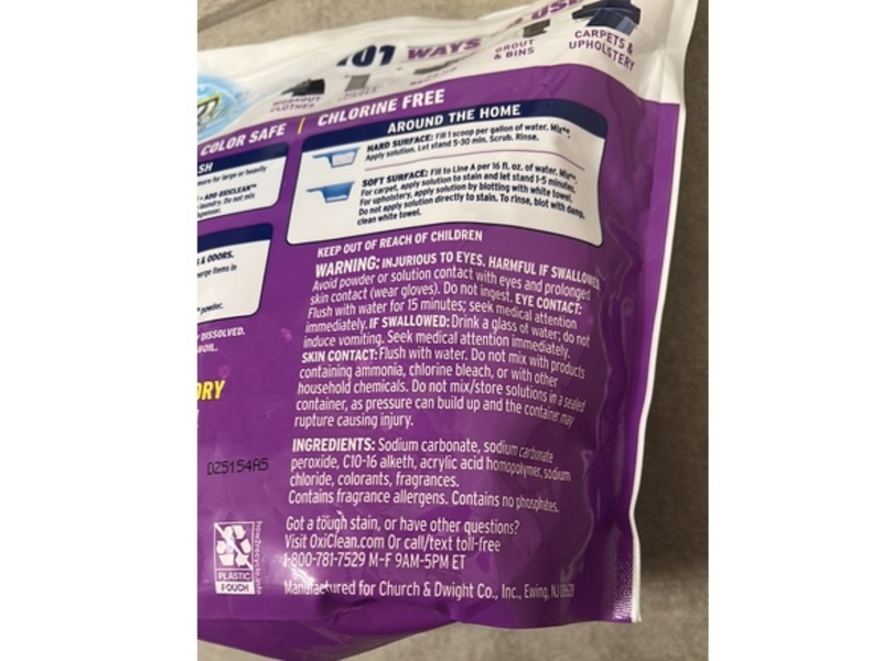 OxiClean Triple Action Odor & Stain Remover, Odor Blasters, 1.81 kg