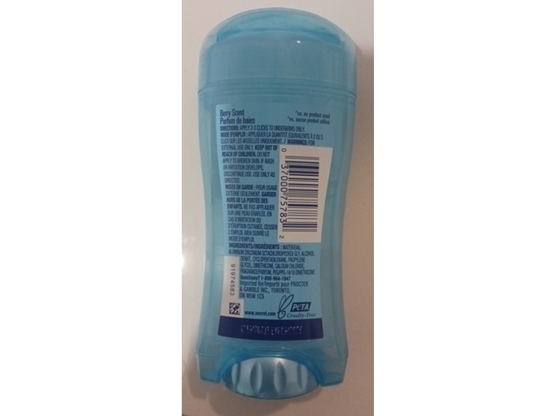 Secret Clear Gel Antiperspirants & Deodorants, Berry Baies, 73 g
