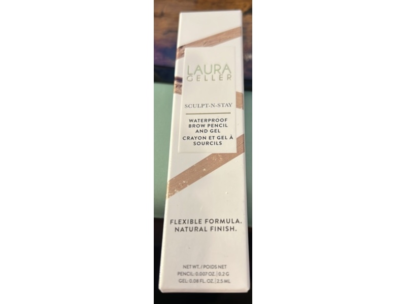 Laura Geller Sculpt-N-Stay Waterproof Brow Pencil & Gel, Blonde, 0.007 oz/0.2 g + 0.08 fl oz/2.5 mL