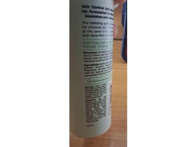 Skin Control Anti-Acne Mist, 125 mL