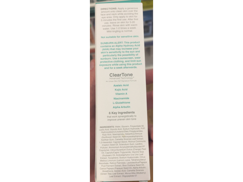 Urban Skin Rx Even Tone Smooth & Glow Enzyme Mask, 1.7 oz/50 mL