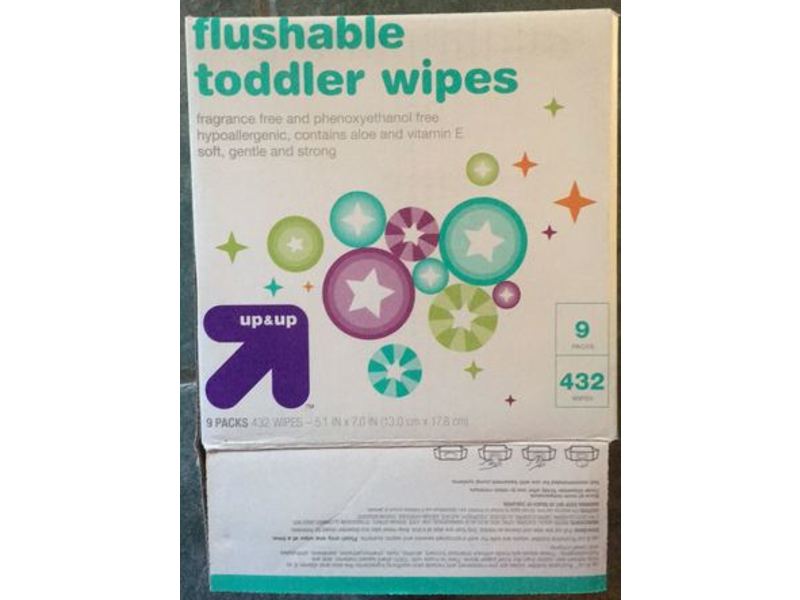 Up&Up Flushable Toddler Wipes, 432 Counts
