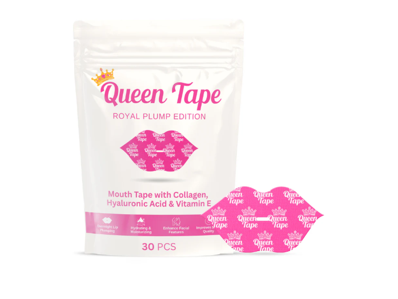 Queen Tape Mouth Tape, Collagen, Hyaluronic Acid & Vitamin E, 30 Count