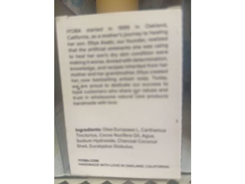 Iyoba Artisan Body Soap, Charcoal + Eucalyptus, 4.75 oz/135 g