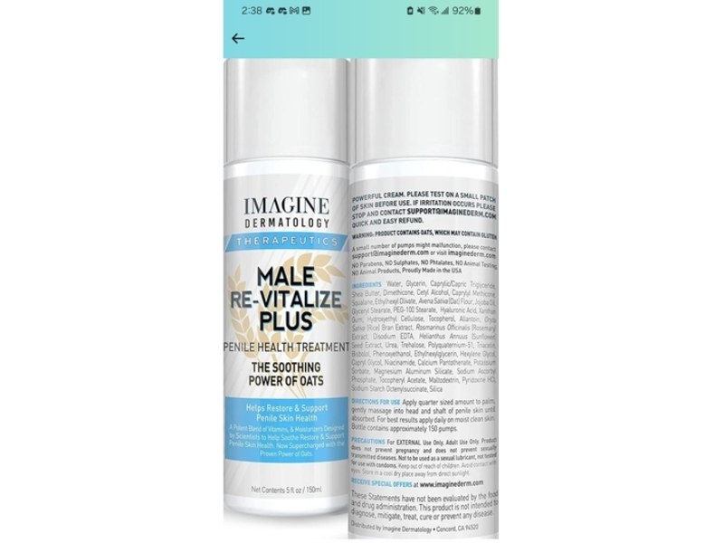 Imagine Dermatology Male Re-Vitalize PLUS, 5fl oz / 150ml