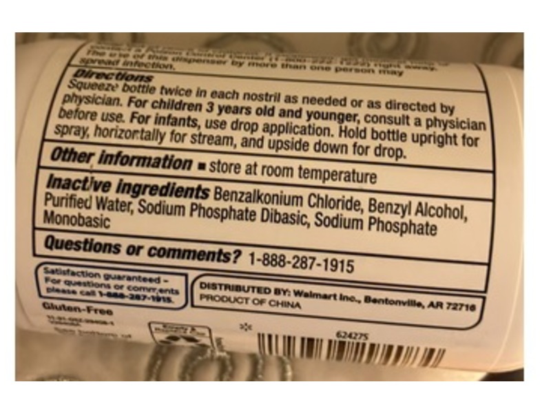 Equate Nasal Spray, 3 fl oz/88 mL