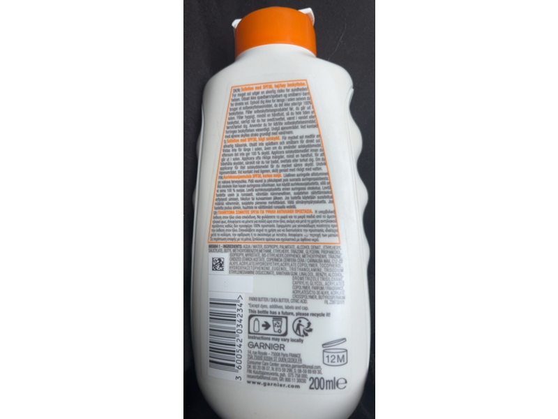 Garnier Ambre Solaire Hydra 24 H Protect, SPF 30, 200 mL