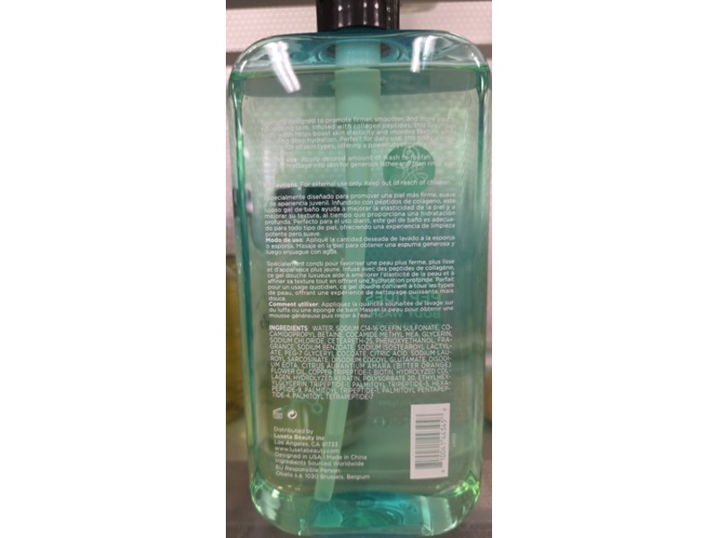 Luseta Collagen Peptides Body Wash, Rejuvenating & Hydrating Formula 33.8 fl oz/1 L