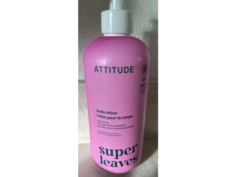 Attitude Body Lotion Super Leaves, Coconut & Wild Berries, 16 fl oz/473 mL