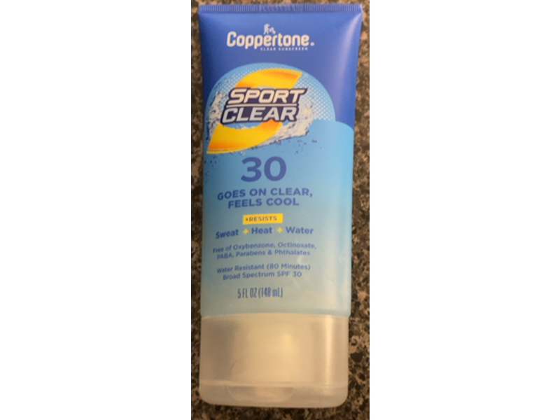 Coppertone Sport Clear Sunscreen, SPF 30, 5 fl oz/148 mL, Pack Of 3