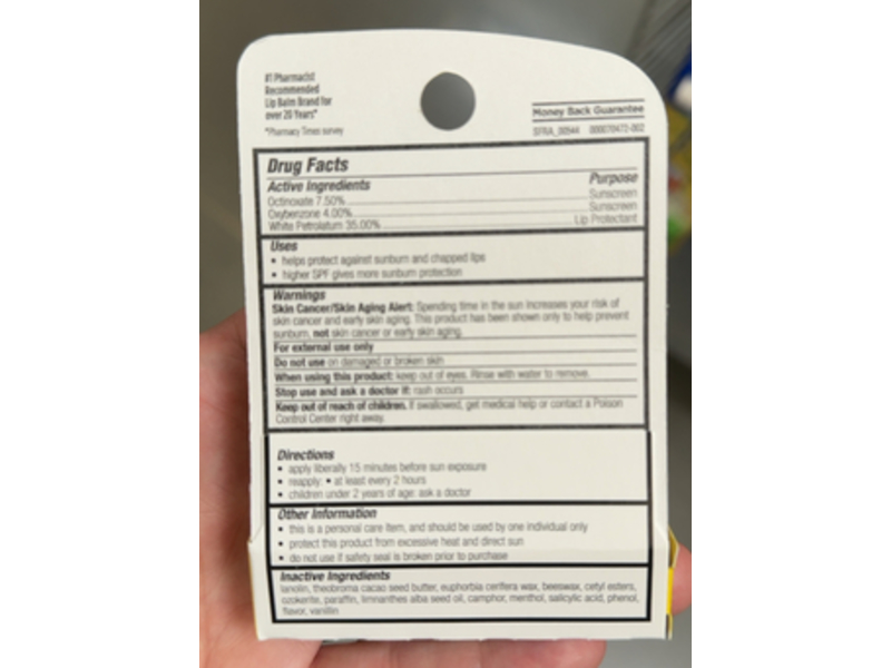 Carmex Classic Lip Balm, SPF 15, 0.15 oz/4.25 g