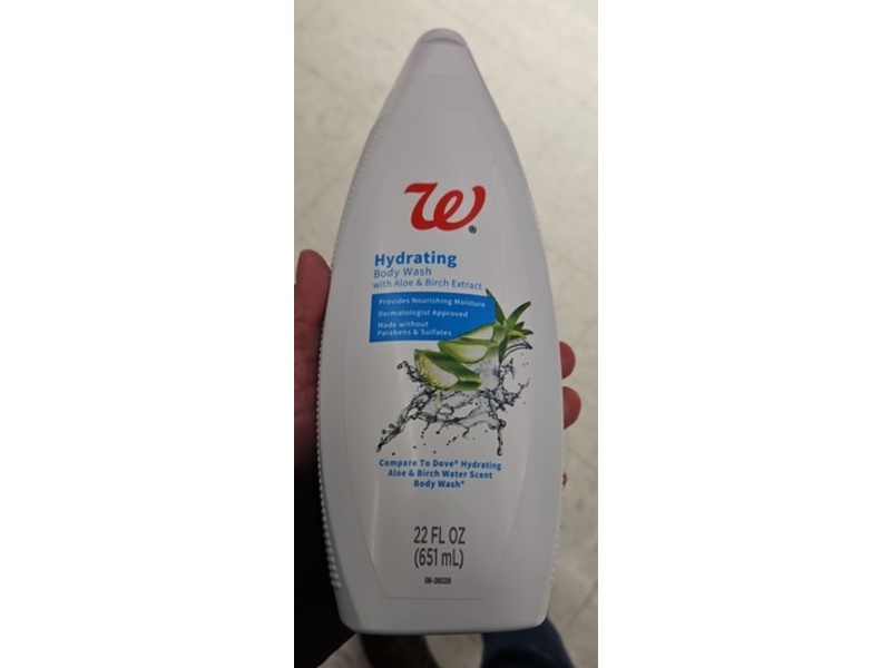 Walgreens Hydrating Body Wash, Aloe & Birch Extract, 22 fl oz/651 mL
