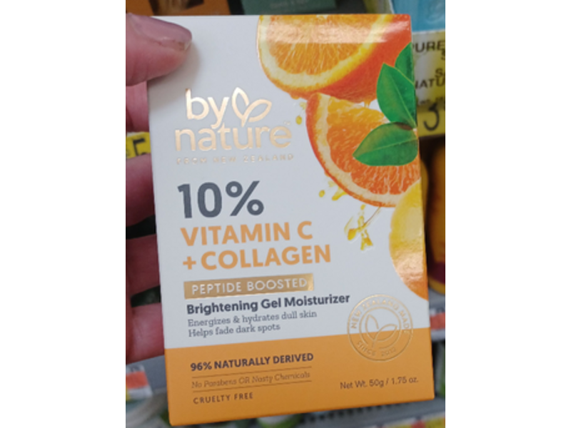 By Nature Brightening Gel Moisturizer, 10% Vitamin C + Collagen, 1.75 oz/50 g