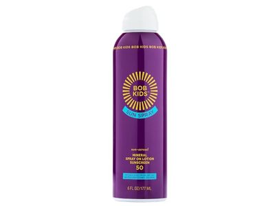 Bob Kids Spray On Lotion Sunscreen, SPF 50, 6 fl oz/177 mL