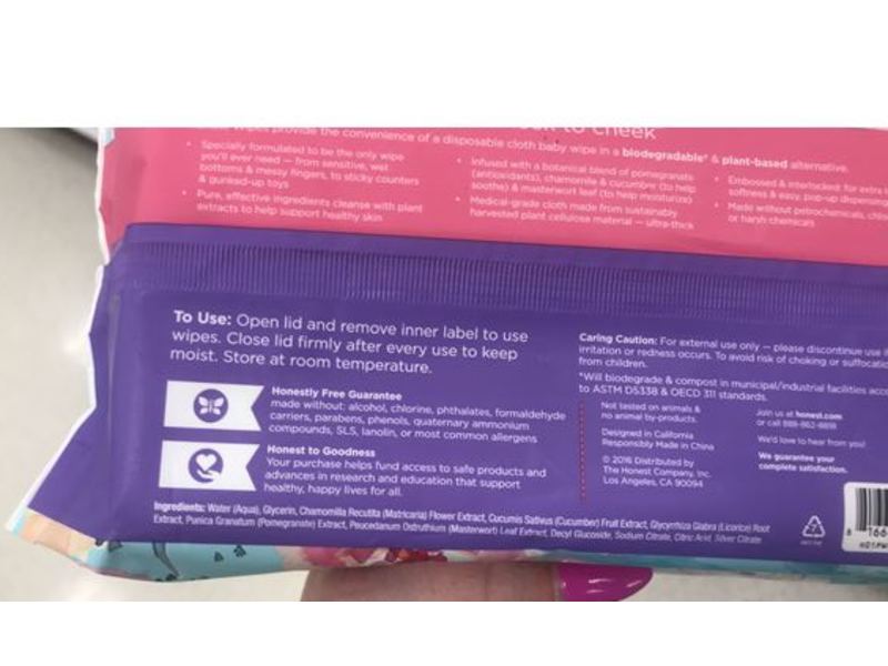 The Honest Company Baby Wipes, Rose Blossom, 72 Count