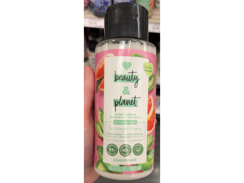 Love Beauty & Planet For Straight To Way Conditioner, Aloe Sabila, 13.5 fl oz/400 mL