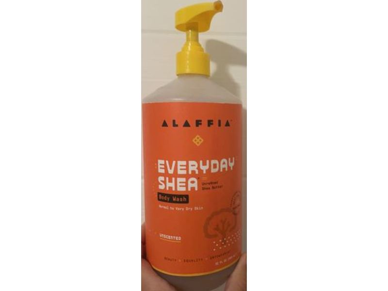 Alaffia Everyday Shea Body Wash, Uncented, 32 fl oz/