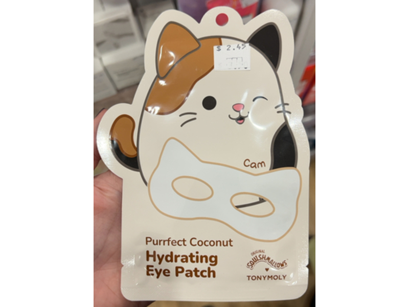 Tony Moly Original Squish Mallows Purrfect Coconut Hydrating Eye Patch, Cam, 8 g