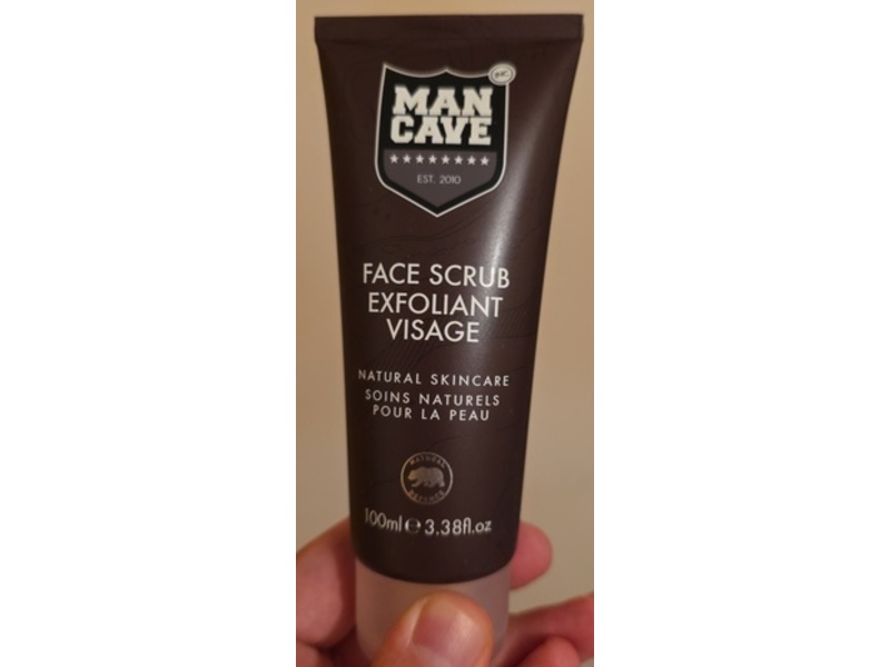 ManCave Natural Skincare Face Scrub, Olivestone, 3.38 fl oz/100mL