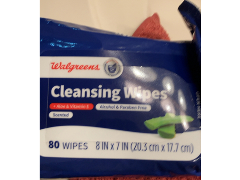 Walgreens Cleansing Wipes, Aloe & Vitamin E, 80 Count