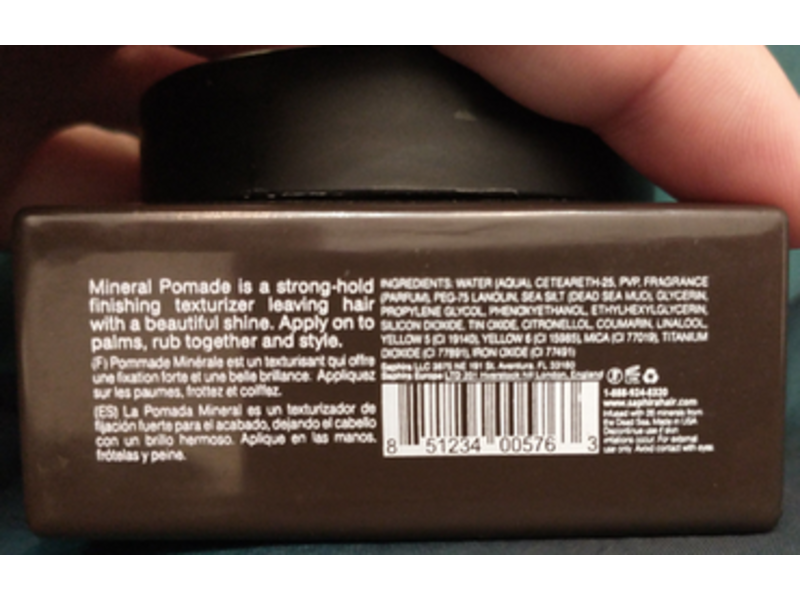 Saphira Mineral Pomade, 3 oz/90 mL