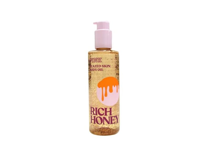 Victoria's Secret Pink Glazed Skin Body Oil, Rich Honey, 8 fl oz/236 mL