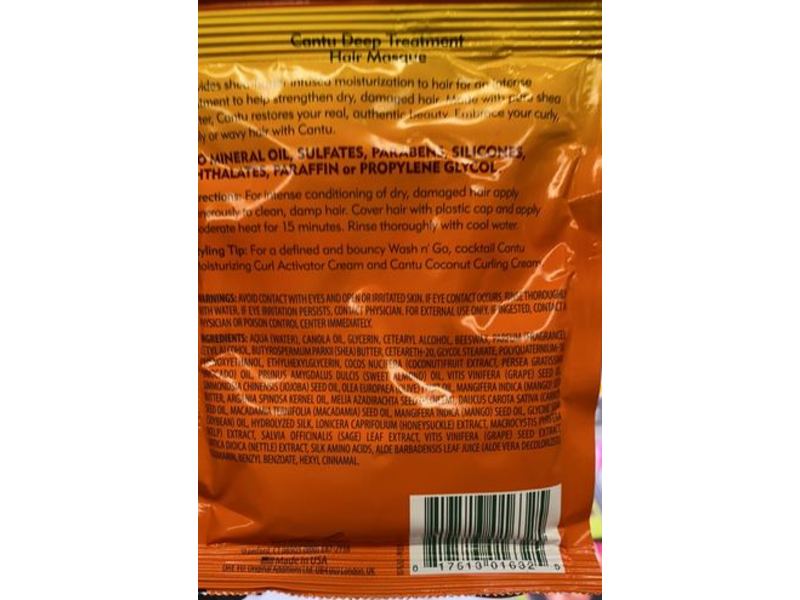 Cantu Deep Treatment Hair Masque, Shea Butter For Natural Hair, 1.75 oz/50 g, Pack Of 6