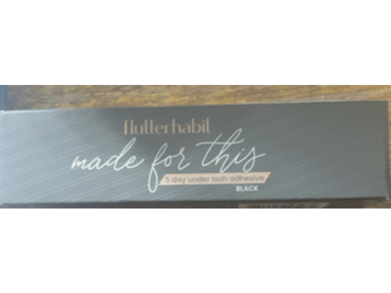 Flutterhabit Made For This Under Lash Adhesive, Black, 0.211 oz/6 g