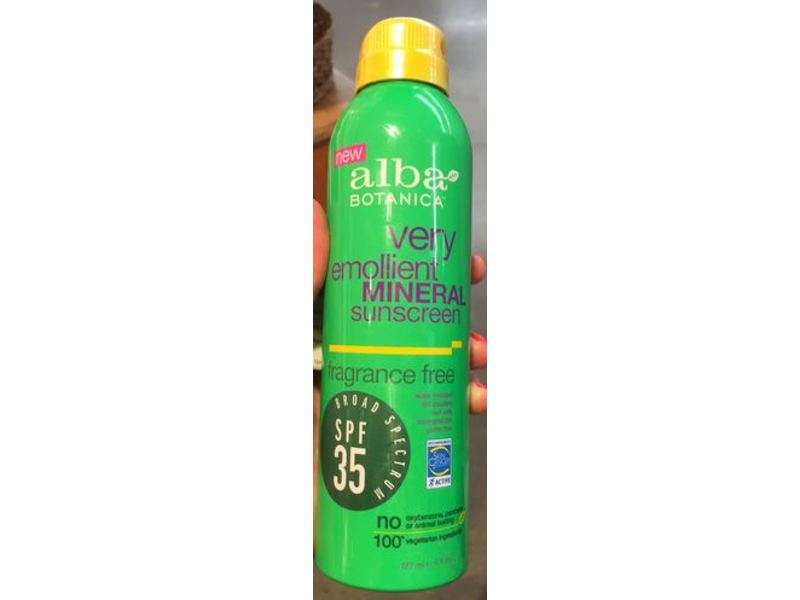 Alba Botanica Very Emollient Mineral Sunscreen, SPF 35, 6 fl oz / 177 ml