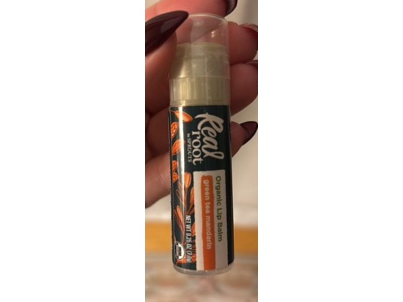 Real Root By Sprouts Organic Lip Balm, Green Tea Mandarin, 0.25 oz/7.0 g