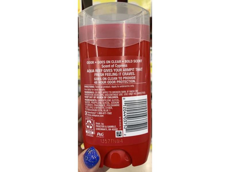 Old Spice Aqua Reef Deodorant, Aluminium Free, 3.0 oz/85 g