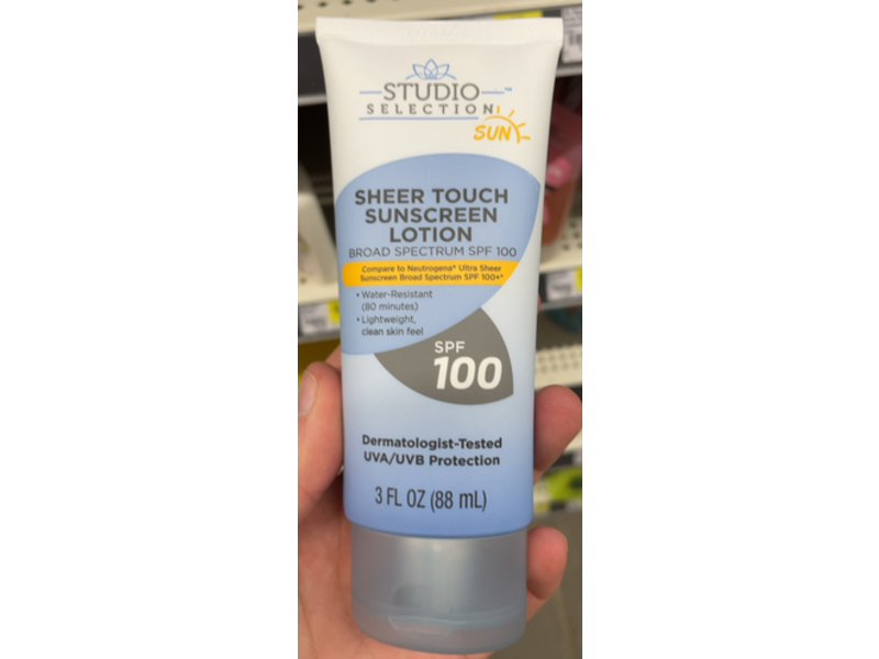 Studio Selection Sheer Touch Sunscreen Lotion, SPF 100, 3 fl oz/88 mL