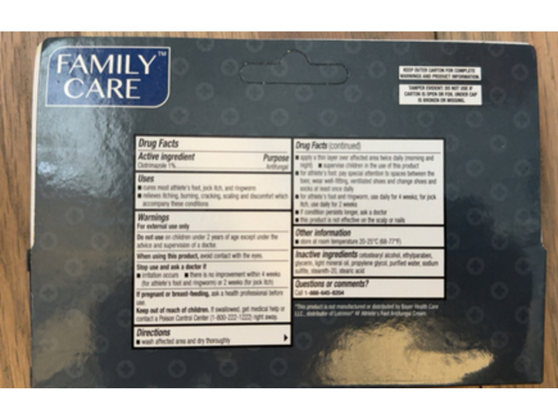 Family Care Clotrimazole Anti-Fungal Cream, Original Strength, 1 oz/28 g, Pack Of 2