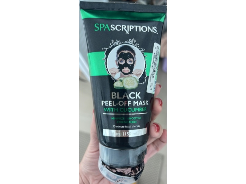 SpaScriptions Black Peel-Off Mask, Cucumber, 5 oz/150 mL