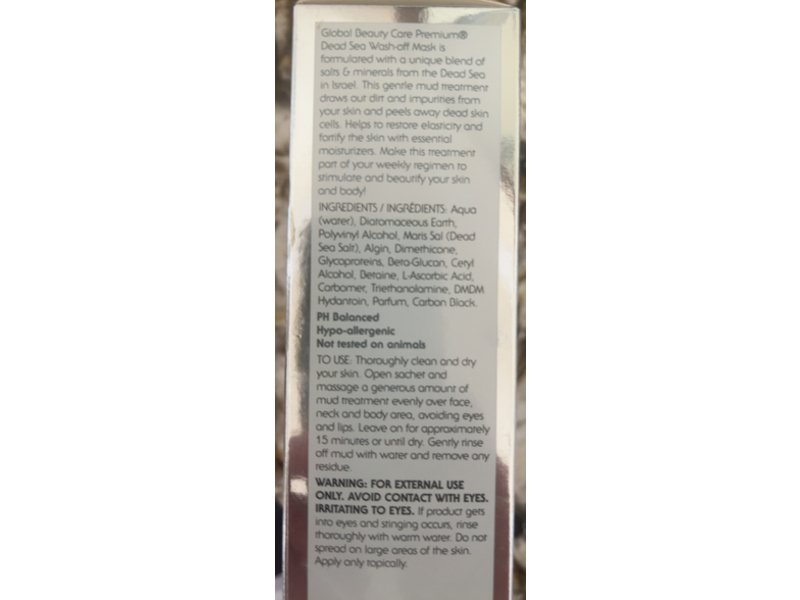 Global Beauty Care Dead Sea Wash-Off Mask, 5 oz/150 mL