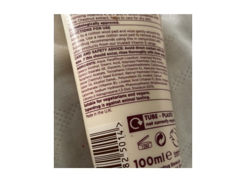 Superdrug Vitamin E Gentle Eye Make-Up Remover, 100 mL