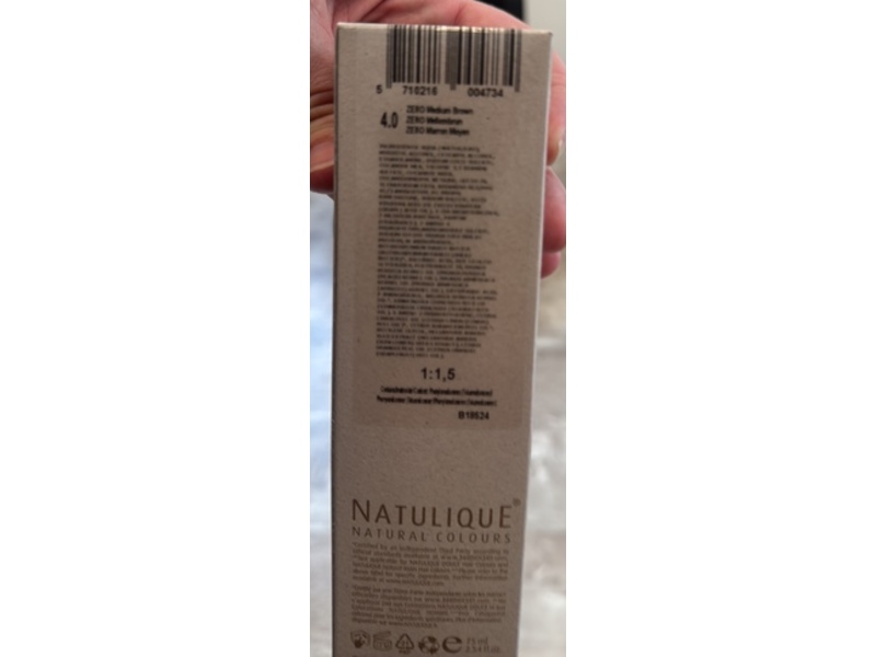 Natulique Natural Colours Permanent Colour, Medium Brown, 2.54 fl oz/75 mL
