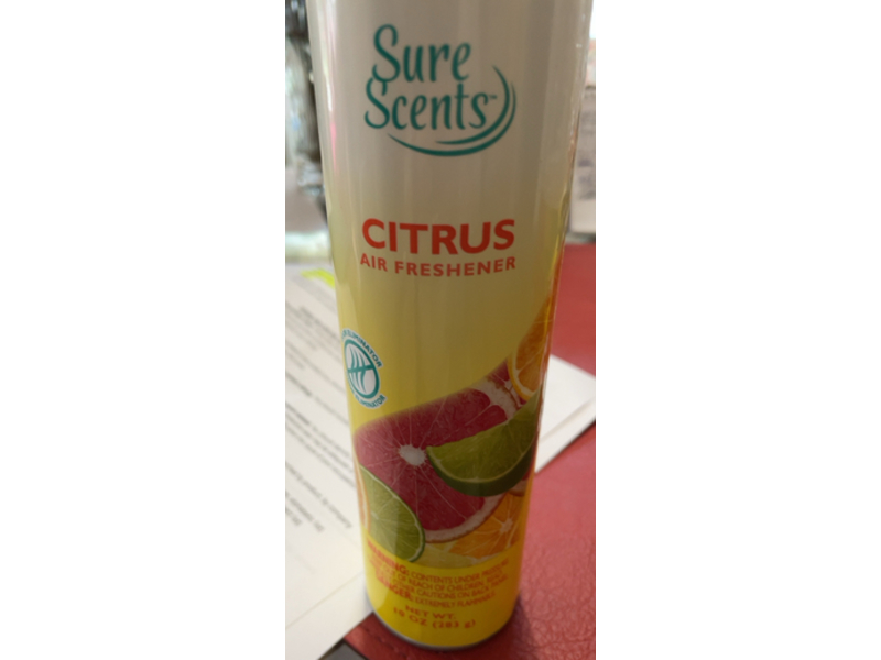 Sure Scents Air Freshener, Citrus, 10 oz/283 g